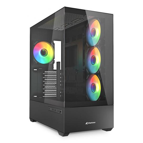 SHARKOON CASE AK6 RGB BLACK ATX [AK6 RGB ATX BLACK]