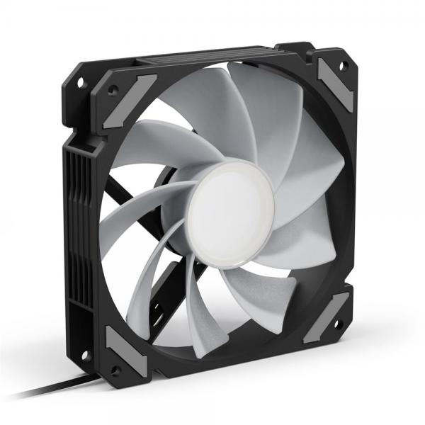Sharkoon SHARK Mirror RGB PWM REVERSE Case per computer Ventilatore 12 cm Nero 1 pz [SHARKMIRRORRGBFANREVBLACK]