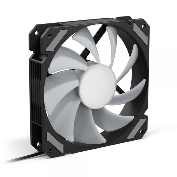 Sharkoon SHARK Mirror PWM RGB Case per computer Ventilatore 12 cm Nero 1 pz [SHARKMIRRORRGBFANBLACK]