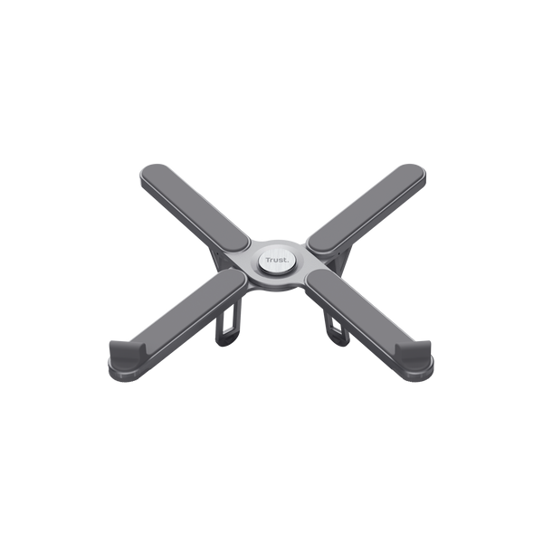 TRUST SUPPORTO/RIALZO PER LAPTOP - PIEGHEVOLE IN ALLUMINIO - MACY - GRIGIO [25647]