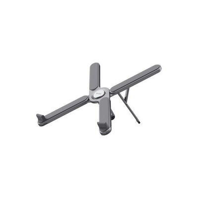 TRUST SUPPORTO/RIALZO PER LAPTOP - PIEGHEVOLE IN ALLUMINIO - MACY - GRIGIO [25647]