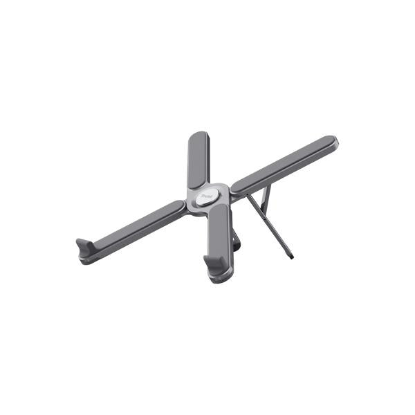 TRUST SUPPORTO/RIALZO PER LAPTOP - PIEGHEVOLE IN ALLUMINIO - MACY - GRIGIO [25647]
