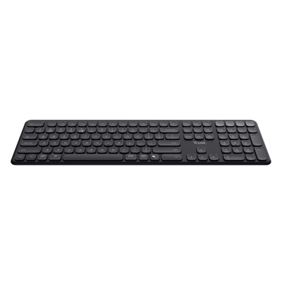 TRUST TASTIERA WIRELESS RICARICABILE MULTICONNECT 2 BT + 1 WL 2,4GHZ - PLASTICA RICICLATA 55 - LAYO [25633]