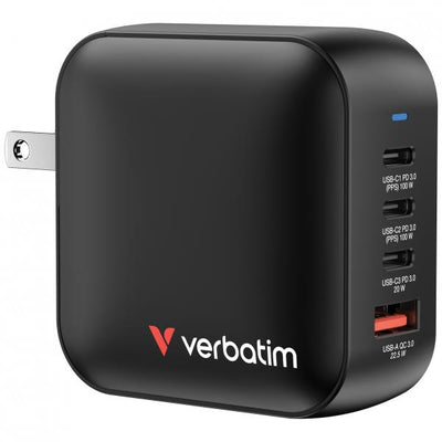 VERBATIM MINI CARICATORE DA MURO 4 PORTE 100W [32231]