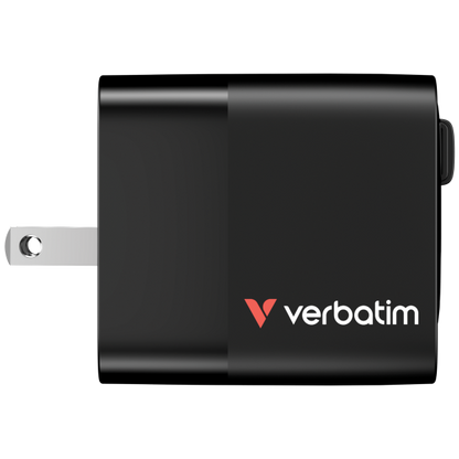 VERBATIM ALIMENTATORE GAN CHARGER DA MURO 65W 2 PORTE CON CAVO INCORPORATO [32217]