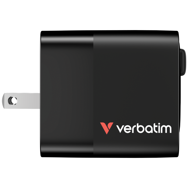 VERBATIM ALIMENTATORE GAN CHARGER DA MURO 65W 2 PORTE CON CAVO INCORPORATO [32217]