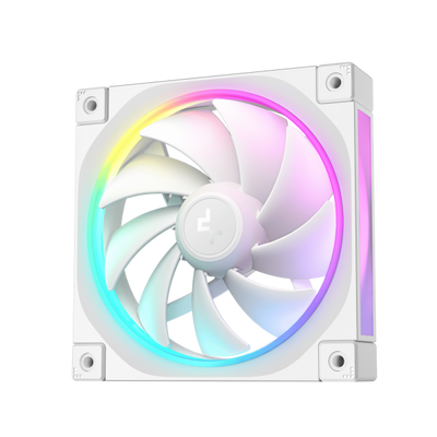 DEEPCOOL VENTOLE CASE FL12 BIANCA ARGB PWM BASSO RUMORE (kit 3 ventole) [R-FL12-WHAPN3-G]