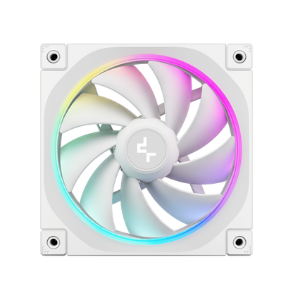 DEEPCOOL VENTOLE CASE FL12 BIANCA ARGB PWM BASSO RUMORE (kit 3 ventole) [R-FL12-WHAPN3-G]