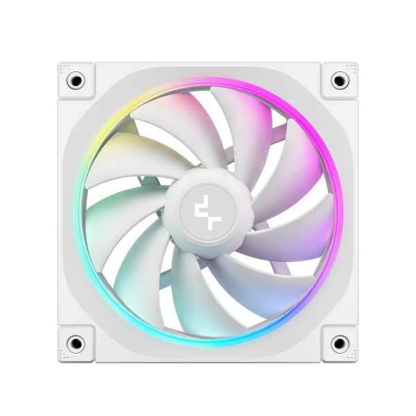 DEEPCOOL VENTOLE CASE FL12 BIANCA ARGB PWM BASSO RUMORE (kit 3 ventole) [R-FL12-WHAPN3-G]