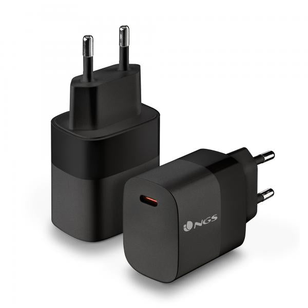 NGS CARICATORE DA PARETE ULTRAVELOCE DA 20W USB-C TYPE C, NERO [BUD 20W]