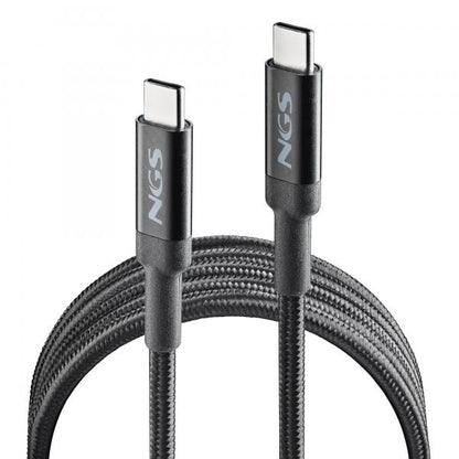 NGS CAVO DI RICARICA RAPIDA DA USB C A USB C, 3 MT, NERO [KNOT65W-3]