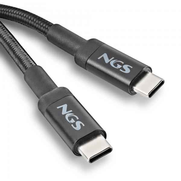 NGS CAVO DI RICARICA RAPIDA FINO A 100W, DA USB C A USB C, LUNGHEZZA 2 M [KNOT 100W-2]