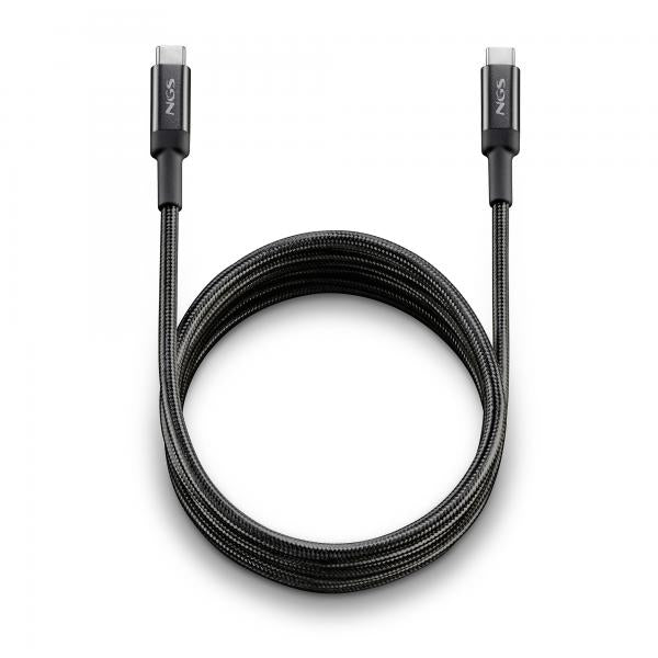 NGS CAVO DI RICARICA RAPIDA FINO A 100W, DA USB C A USB C, LUNGHEZZA 2 M [KNOT 100W-2]