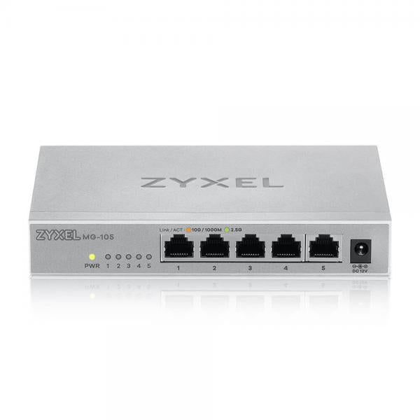 ZYXEL SWITCH XMG-108 UNMANAGED, 5 PORTE 2.5GBE1 PORTA 10GBE SFP+, DESKTOP [XMG-105-ZZ0101F]