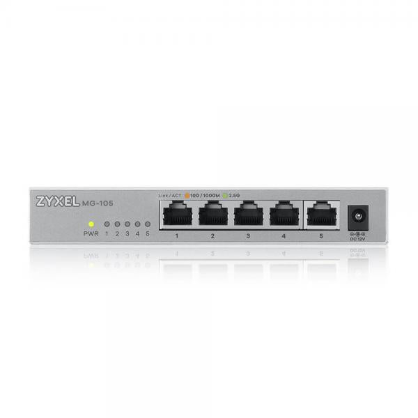 ZYXEL SWITCH XMG-108 UNMANAGED, 5 PORTE 2.5GBE1 PORTA 10GBE SFP+, DESKTOP [XMG-105-ZZ0101F]