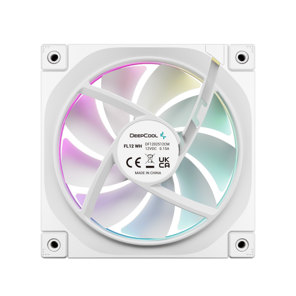 DEEPCOOL VENTOLE CASE FL12 BIANCA ARGB PWM BASSO RUMORE [R-FL12-WHAPN1-G]