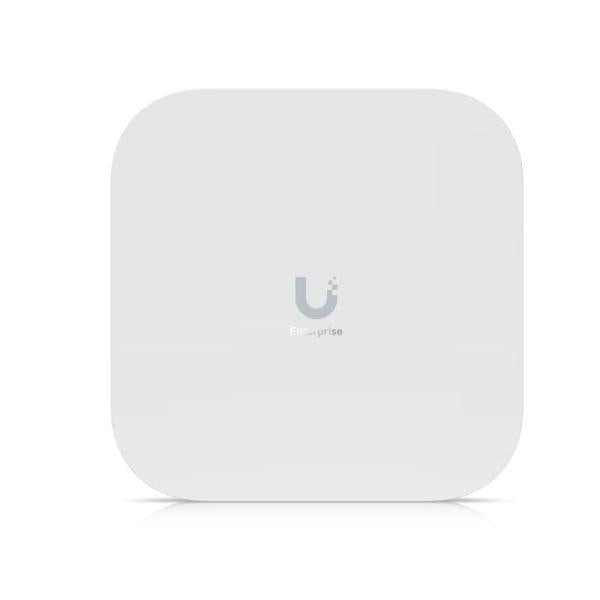 Ubiquiti - E7 - Wall/Ceiling Mount Tri-Band Wi-Fi 7 Enterprise Access Point, (1) 10 GbE RJ45 port and (1) GbE RJ45 port for power & data redundancy, 688 Mbps at 2.4GHz (2x2) + 8600 Mbps at 5GHz (4x4) [E7]