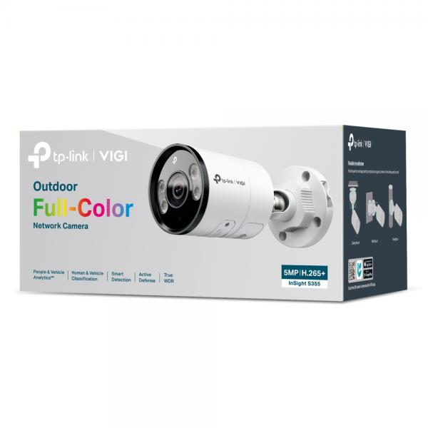 Tp-link VIGI InSight 5MP Outdoor Full-Color Bullet Network Camera - 4 mm Fixed Lens [INSIGHTS355(4MM)]