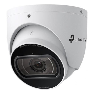 TP-Link - 4MP IR Motorized Varifocal Turret Network Camera SPEC: 4MP, 2.7mm~13.5mm Varifocal (5x), 1/2.9?? Progressive Scan CMOS, H.265+/H.265/H.264+/H.264, IR LED, 25fps/30fps (2688x1520), IP67, IK1 [InSightS445ZI]
