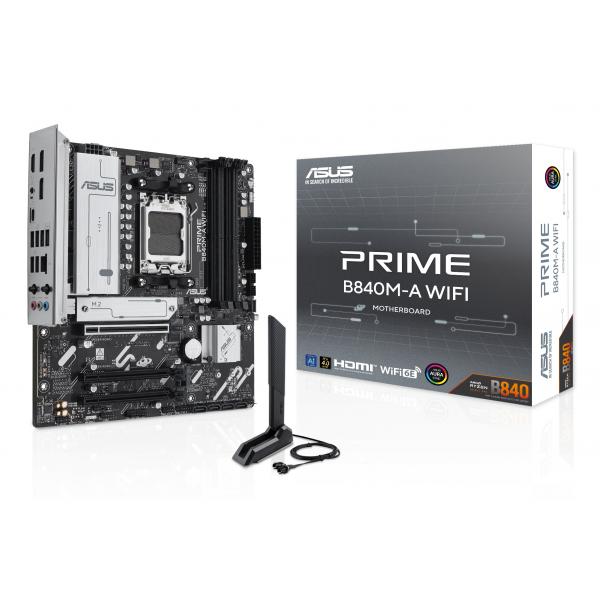 ASUS MB AMD B840, PRIME B840M-A WIFI, AM5, DDR5, USB, WIFI, MB, M2/SATA , 90MB1J20-M0EAY0 [PRIME B840M-A WIFI]