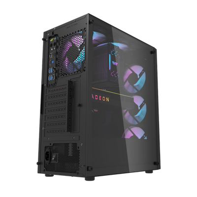DARKFLASH DK351 PC CASE, ATX/MICRO-ATX/MINI-ITX MOTHERBOARD SUPPORT, 4 ARGB FANS, TEMPERED-GLASS [DF-DK351-BK-4ARGB-02]