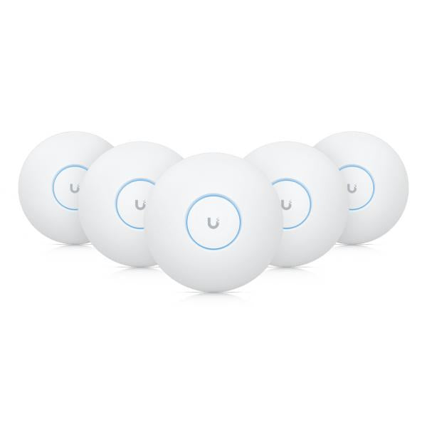 Ubiquiti - U7-Pro-5 - Wall/Ceiling Mount Tri-Band Wi-Fi 7 Access Point, 1x 1/2.5Gbps RJ45 port, 688 Mbps at 2.4GHz (2x2) + 2882 Mbps at 5GHz (2x2) + 5765 Mbps at 6GHz (2x2) - pacco da 5. [U7-Pro-5]