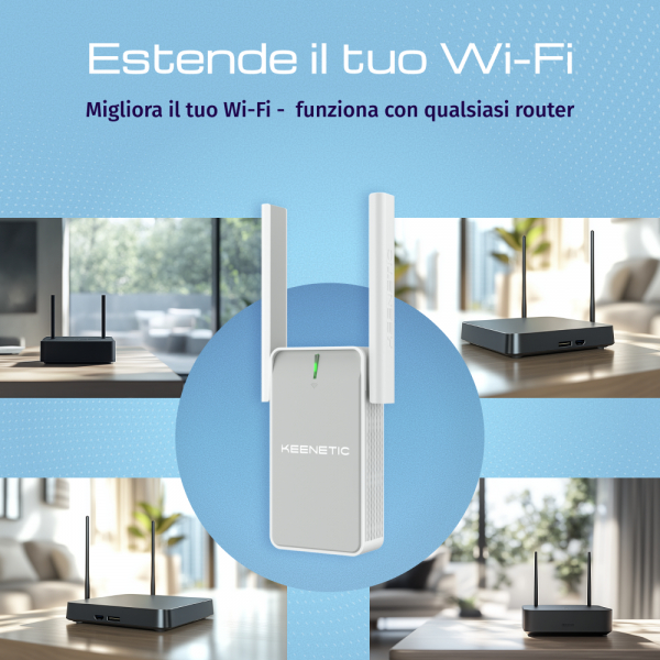 KEENETIC REPEATER/EXTENDER BUDDY 6 SE (KN-4410) AX3000 WI-FI EXTENDER, MESH, 1 PORTA 1GBIT/S [KN-4410-01-EU]