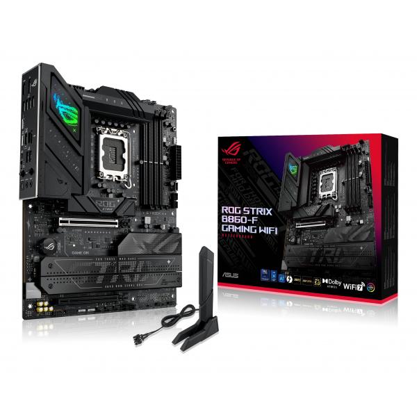 ASUS MB INTEL B860-F GAMING WIFI, ATX, LGA 1851, DDR5, 1PCI-Ex16, 4DIMM, HDMI/DP, 4M2/4SATA [ROG STRIX B860-F GA]