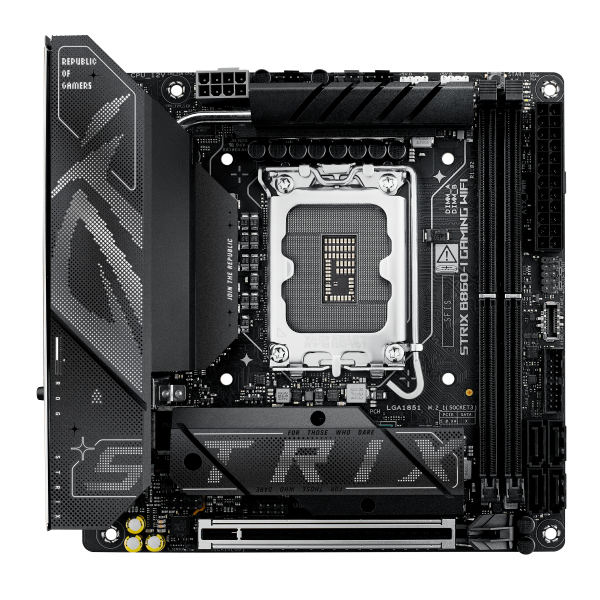 ASUS MB INTEL ROG STRIX B860-I GAMING WIFI, MINI ITX, DDR5, 1PCI-Ex16, 2DIMM, HDMI/DP, 2M2/4SATA [ROG STRIX B860-I GA]