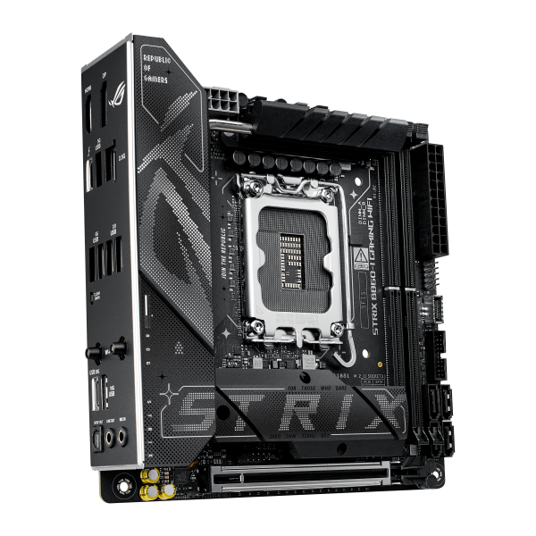 ASUS MB INTEL ROG STRIX B860-I GAMING WIFI, MINI ITX, DDR5, 1PCI-Ex16, 2DIMM, HDMI/DP, 2M2/4SATA [ROG STRIX B860-I GA]