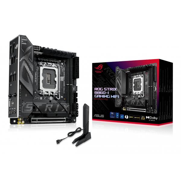 ASUS MB INTEL ROG STRIX B860-I GAMING WIFI, MINI ITX, DDR5, 1PCI-Ex16, 2DIMM, HDMI/DP, 2M2/4SATA [ROG STRIX B860-I GA]