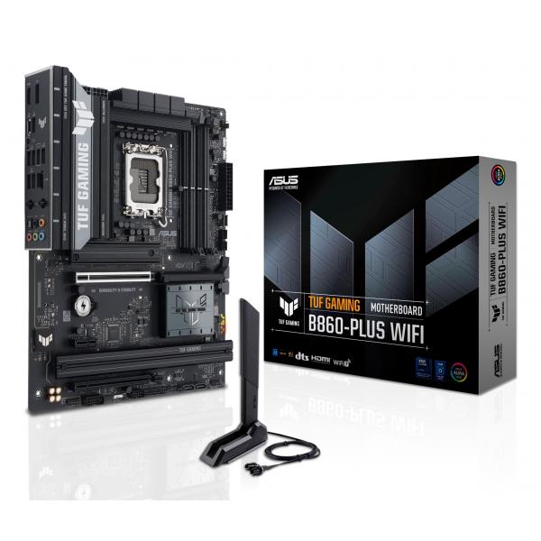 ASUS MB INTEL TUF GAMING B860-PLUS WIFI, ATX, LGA 1851, DDR5, 1PCI-Ex16, 4DIMM, HDMI/DP, 3M2/4SATA [TUF GA B860-PLUS WF]