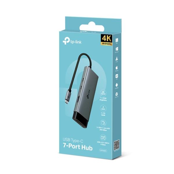 TP-Link UH7020C hub di interfaccia USB 3.2 Gen 1 (3.1 Gen 1) Type-C 5000 Mbit/s [UH7020C]