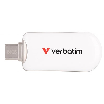 VERBATIM PEN DISK PLECTRA USB-C 3.2 GEN 1 FLASH DRIVE WHITE 64GB [30228]