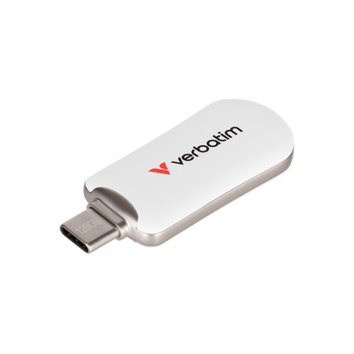 VERBATIM PEN DISK PLECTRA USB-C 3.2 GEN 1 FLASH DRIVE WHITE 128GB [30229]