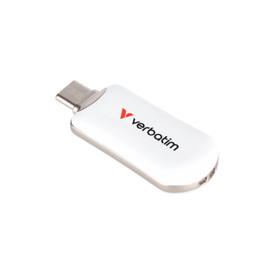 VERBATIM PEN DISK PLECTRA USB-C 3.2 GEN 1 FLASH DRIVE WHITE 128GB [30229]