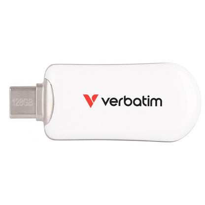 VERBATIM PEN DISK PLECTRA USB-C 3.2 GEN 1 FLASH DRIVE WHITE 128GB [30229]