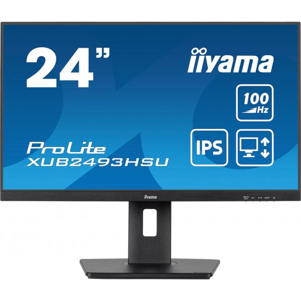Iiyama ProLite 24 inch - Full HD IPS LED Monitor - 1920x1080 - Pivot / HAS [XUB2493HSU-B7]