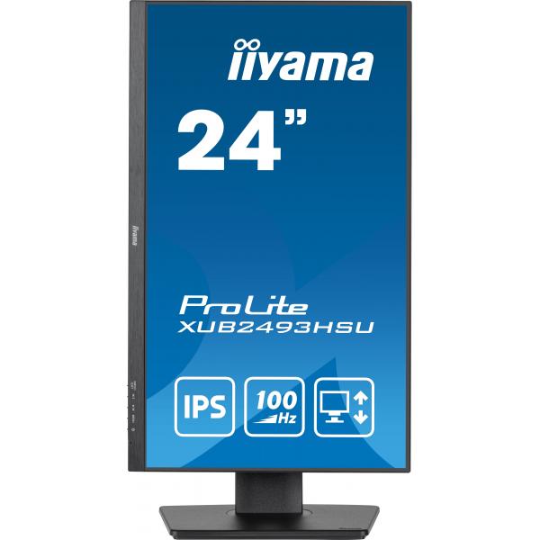 Iiyama ProLite 24 inch - Full HD IPS LED Monitor - 1920x1080 - Pivot / HAS [XUB2493HSU-B7]