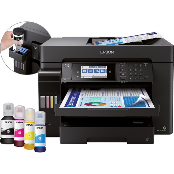 EPSON MULTIFUNZIONE INK A3 COLORE, ECOTANK ET-16655, 25PPM, ADF, FRONTE/RETRO, USB/LAN/WIFI - 4 IN 1 [C11CH71411]