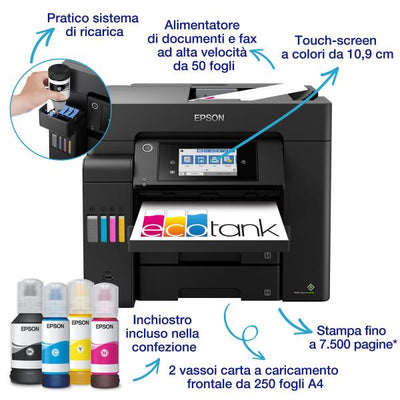 Epson EcoTank ET-5805 - All-in-One - A4 - Colour - 32 ppm - Black [C11CJ30405]