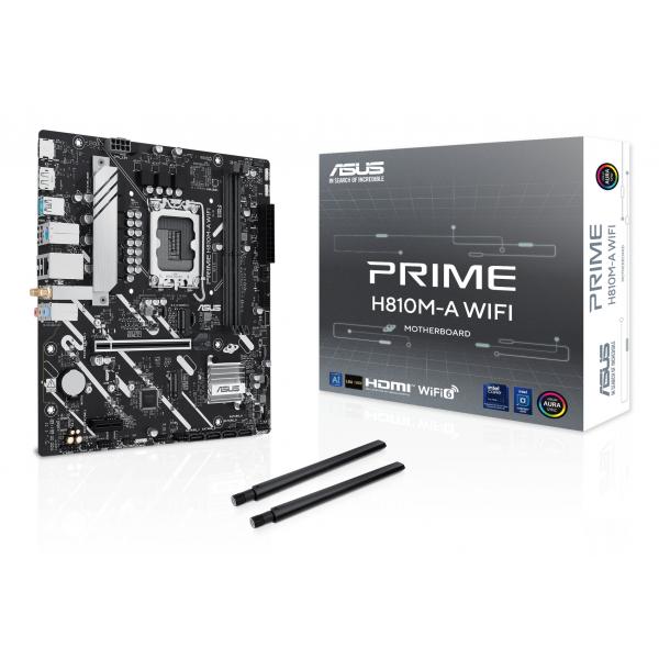 ASUS MB INTEL PRIME H810M-A WIFI, m-ATX, LGA 1851, DDR5, 1PCI-Ex16, 2DIMM, HDMI/DP, 2M2/4SATA [PRIME H810M-A WIFI]