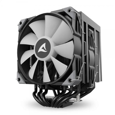 SHARKOON DISSIPATORE AD ARIA 1X 120MM ARGB PWM FAN, 1X 120MM PWM FAN, 6X COPPER PIPES, DIRECT TOUCH, [A60 RGB BLACK]