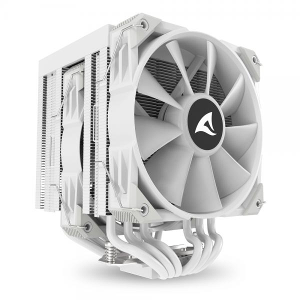 SHARKOON DISSIPATORE AD ARIA 1X 120MM ARGB PWM FAN, 1X 120MM PWM FAN, 6X COPPER PIPES, DIRECT TOUCH, [A60 RGB WHITE]