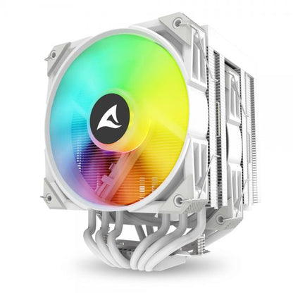 SHARKOON DISSIPATORE AD ARIA 1X 120MM ARGB PWM FAN, 1X 120MM PWM FAN, 6X COPPER PIPES, DIRECT TOUCH, [A60 RGB WHITE]