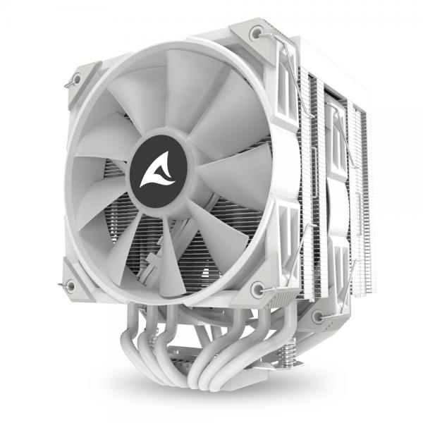 Sharkoon A60 RGB Processore Raffreddatore d'aria 12 cm Bianco 1 pz [A60RGBWHITEAIRCOOLER]