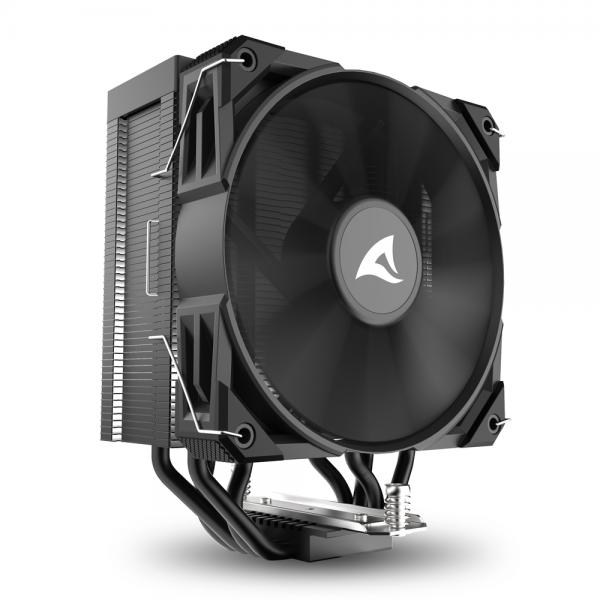 SHARKOON DISSIPATORE AD ARIA 1X 120MM PWM FAN, 4X COPPER PIPES, DIRECT TOUCH, TDP 220W [A40 BLACK]