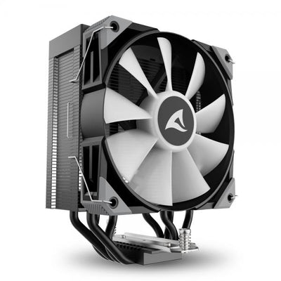 SHARKOON DISSIPATORE AD ARIA 1X 120MM ARGB PWM FAN, 4X COPPER PIPES, DIRECT TOUCH, TDP 220W, EFFETTO [A40 RGB BLACK]