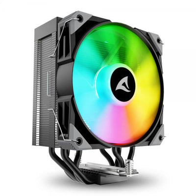 SHARKOON DISSIPATORE AD ARIA 1X 120MM ARGB PWM FAN, 4X COPPER PIPES, DIRECT TOUCH, TDP 220W, EFFETTO [A40 RGB BLACK]