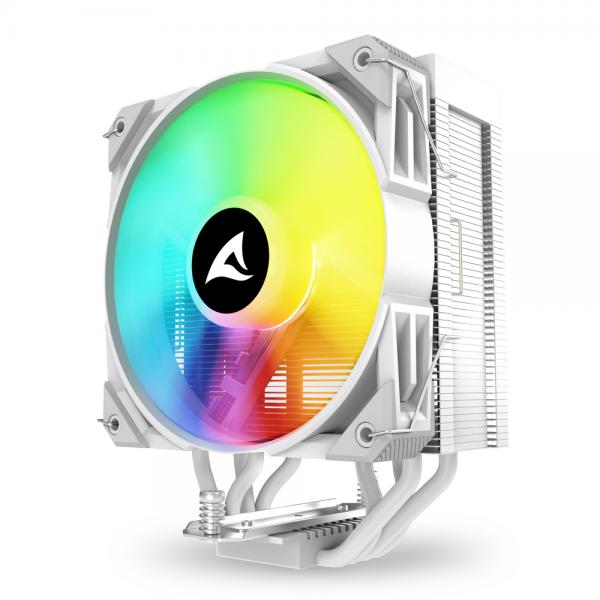 Sharkoon A40 RGB Processore Raffreddatore d'aria 12 cm Bianco 1 pz [A40RGBWHITEAIRCOOLER]